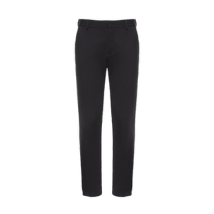 诺丁山男士冰丝休闲裤黑色商务修身秋季高级感中年裤子男NB720103