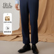 裤 正装 子男EB720332 男蓝色商务中年商务修身 依文100羊毛西裤