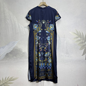 显瘦中式 高货 真丝改良旗袍连衣裙26夏季 复古篙端桑蚕丝旗袍裙女