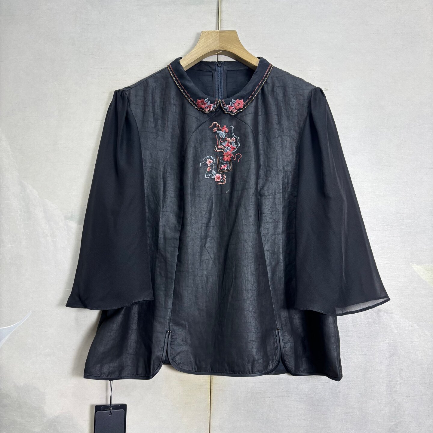 满分桑蚕丝龟纹香云纱上衣26