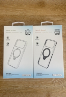 VOKAMO沃咔曼晶透系列适用iphone17pro手机壳2025新款带支架苹果17保护套磁吸透明17Promax防摔高级感外壳