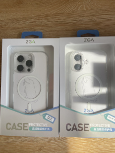 ZGA 适用于苹果iPhone 16 promax晶透磁吸透明保护壳 防滑透明AR镜头贴膜iphone16手机套