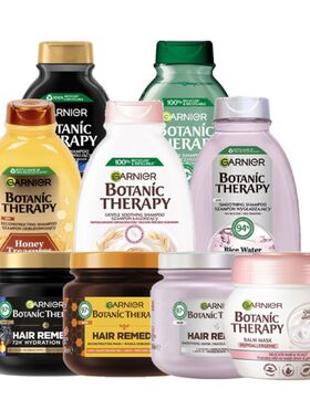新版！GARNIER卡尼尔茶树/蜂蜜/活性炭/燕麦洗发水/蜂蜜燕麦发膜