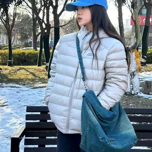 排骨冬季新款排骨情侣连帽羽绒服