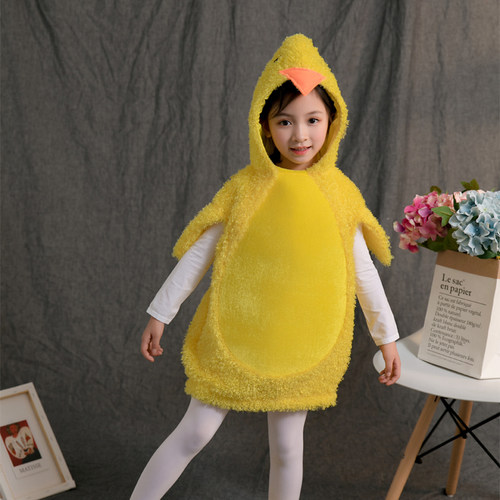 儿童卡通动物小鸡演出服