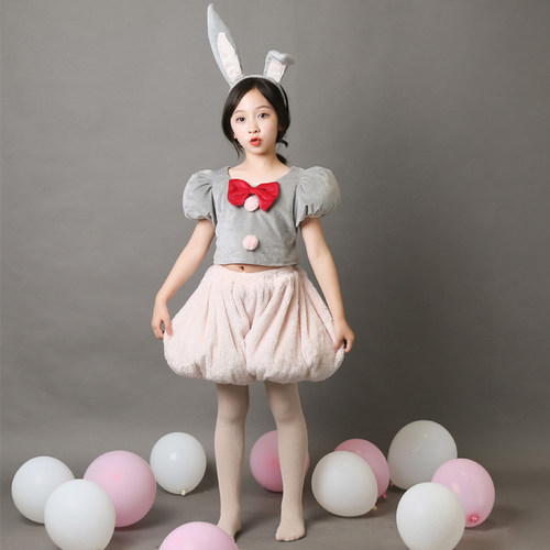 小兔子儿童动物服装幼儿园表演服