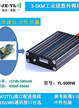 YL-500IW大功率远距离无线数传电台433M串口232485无线收发