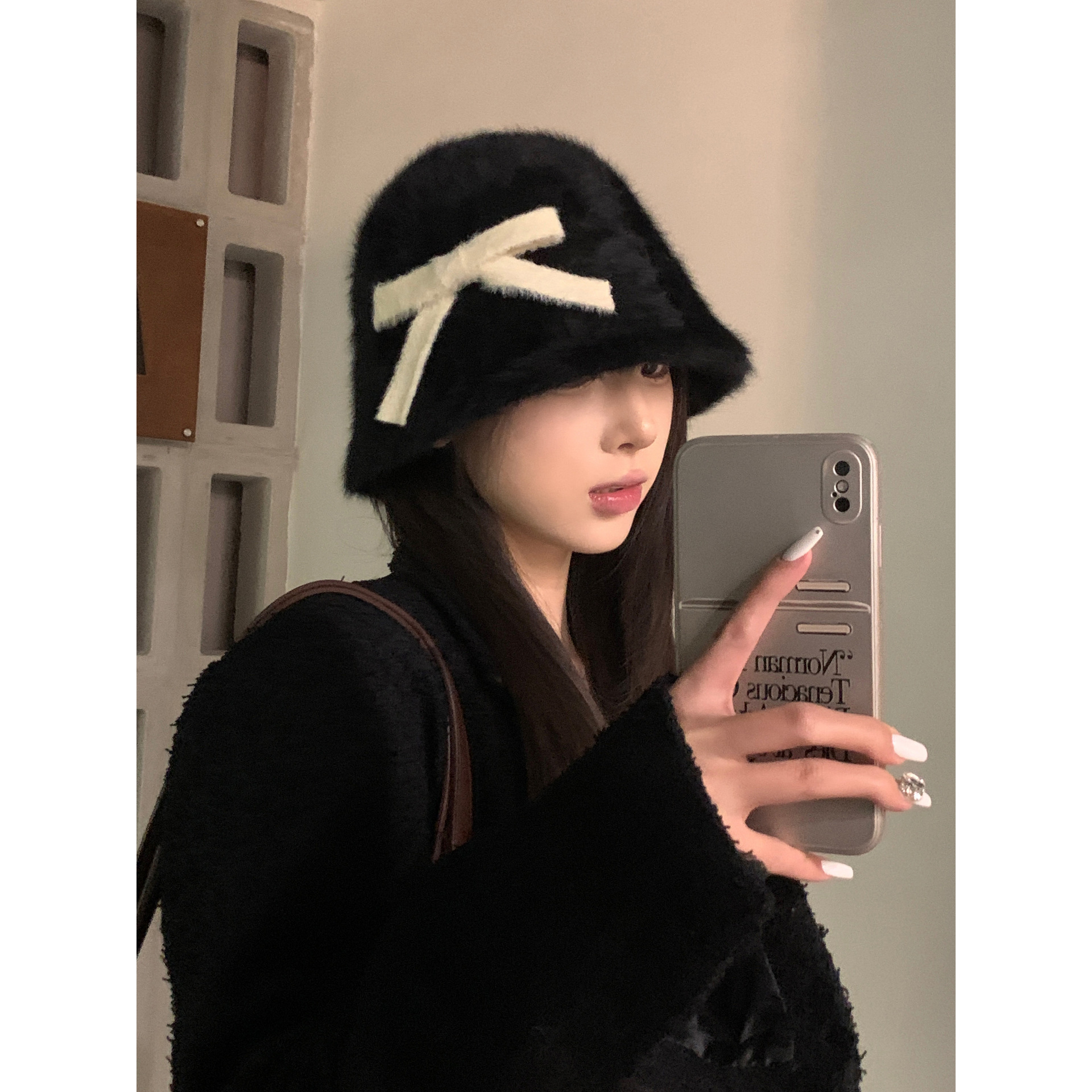 2025年中国兔毛混纺冬季公主风帽