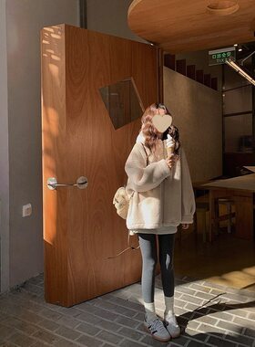 【经典返场】张贝贝重磅环保羊羔毛皮草外套女保暖连帽拉链外套