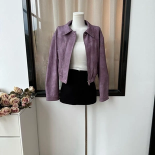 小君君布兰妮 典藏版销量3万+超好穿皮衣外套3.0版绝绝紫回归女秋