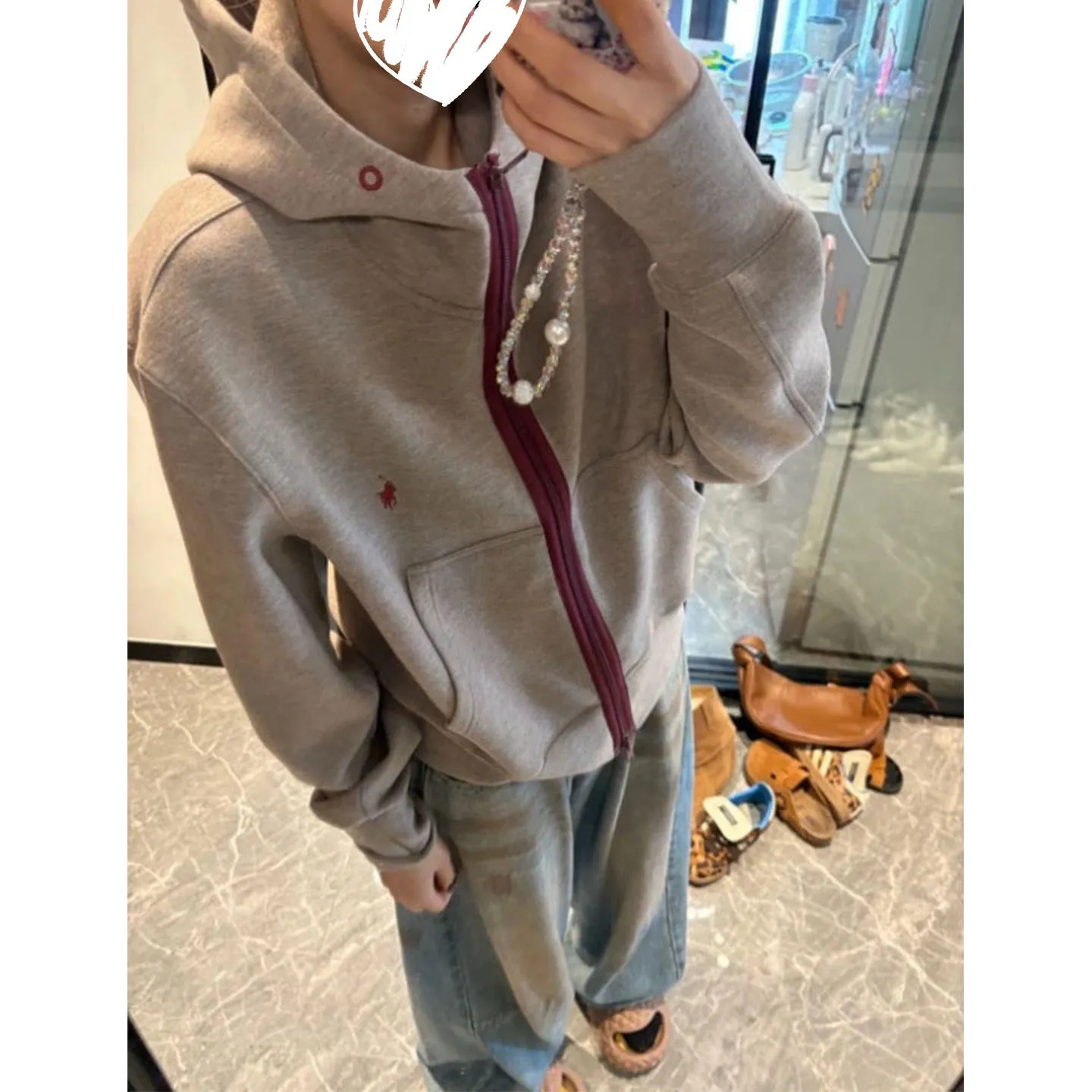 小众设计感时尚长袖立领连帽卫衣外套女2025秋季新款宽松上衣穿搭
