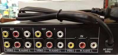 仝丽VSP4 AV分配器一分四 音视频分配器一进四出 AV分配器1分4