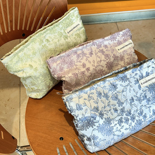 亚马逊刺绣化妆包中国风护肤品收纳袋旅行出差洗漱包手拿包