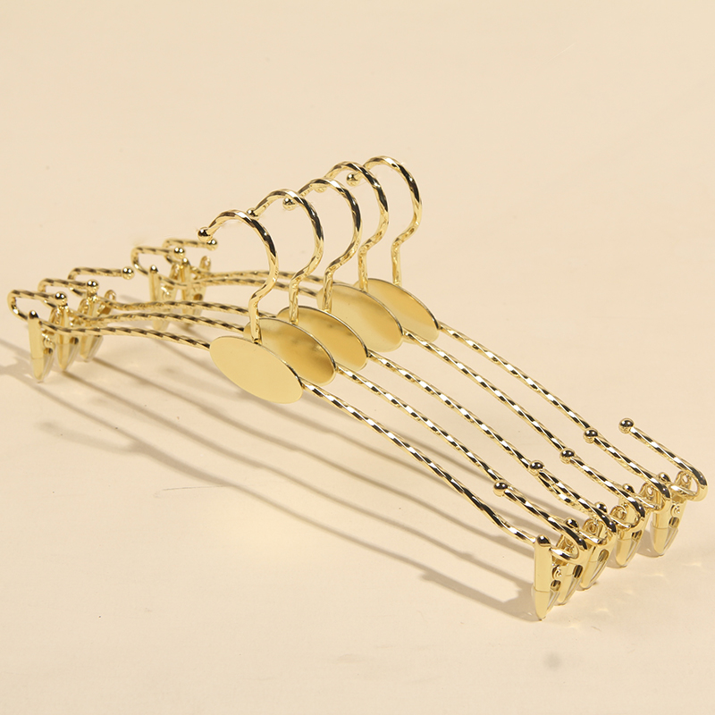 内衣架服装店金属加粗防滑螺纹金色内裤文胸架子女士金色夹子包邮