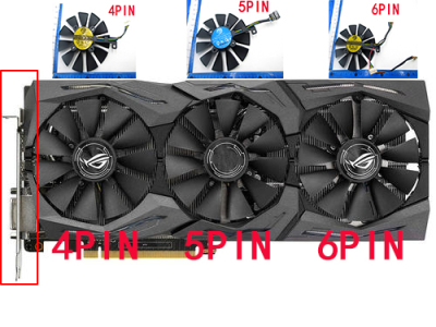 华硕RX580/480 GTX1080Ti/1080/1070Ti/1070/1060 STRIX显卡风扇