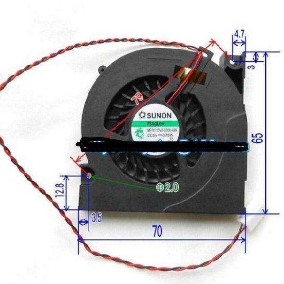 SUNON MF70120V3-C000-A99 5V 0.75W 2线 笔记本CPU风扇