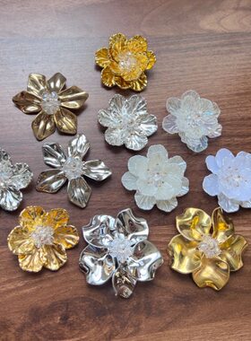 精致百搭皮草大衣胸针手工制作别针百搭ins潮流国风花朵饰品