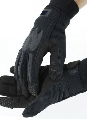 正品制式冬季加绒保暖全指战术抓绒电动车摩托车户外男手套PAP-07