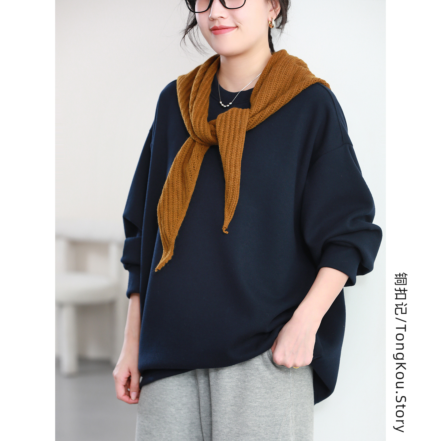 韩版休闲百搭宽松显瘦冬季上衣