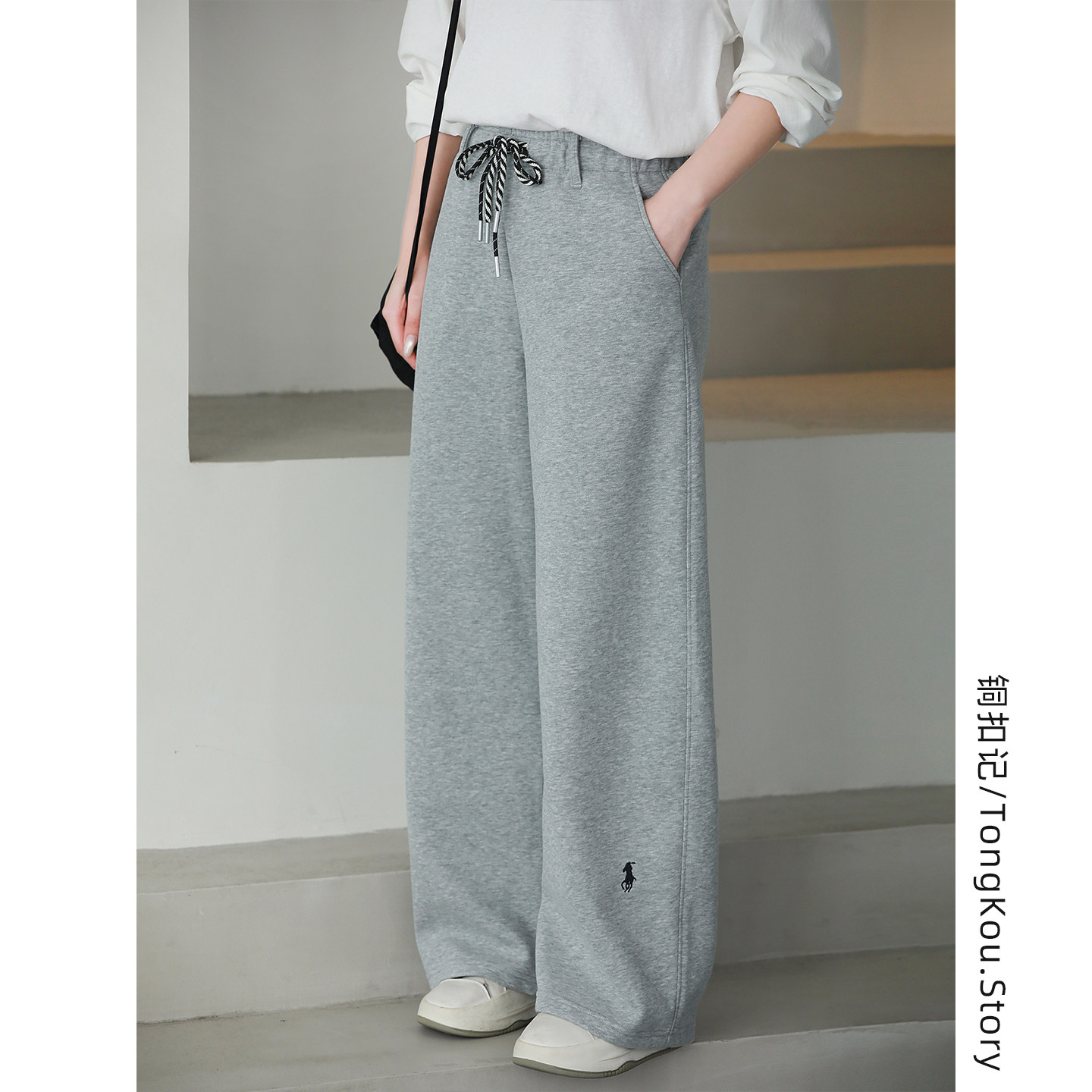 铜扣记阔腿裤女松紧腰休闲百搭宽松显瘦春季新款刺绣弯刀气球裤女,女装/女士精品,休闲裤,淘宝优惠券,粉丝福利购,淘宝优惠卷