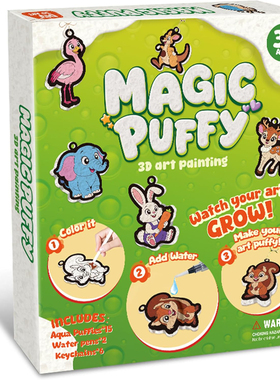 美版正品Magic Puffy Paint 3D神奇泡沫纹理绘画魔法蓬松颜料纸