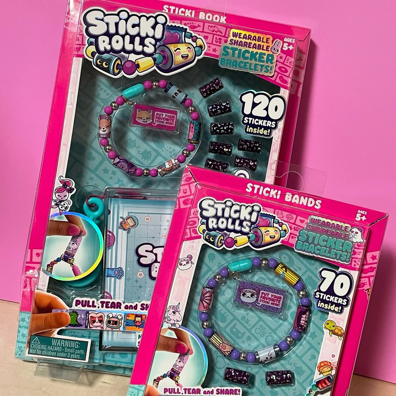 美国正品Sticki rolls女孩时尚贴纸手链手环手工diy儿童礼物玩具