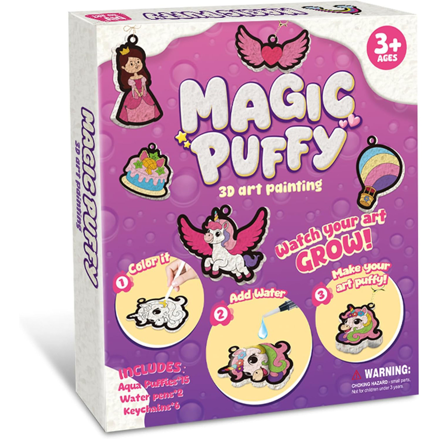 美版正品Magic Puffy Paint 3D神奇泡沫纹理绘画魔法蓬松颜料纸