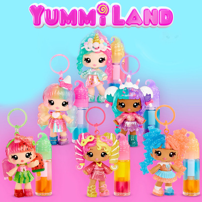 海外正品Yummiland LipGloss唇彩唇釉娃娃diy水果香味挂件玩具