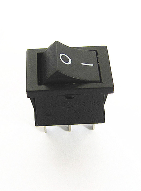 KCD1-106 黑色2档6脚 6A船型开关1521MM 翘板电源开关 船形开关