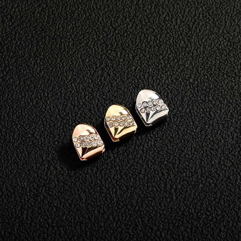 ebay 亚马逊爆款10钻单颗金牙套 teeth grills rapper嘻哈饰品