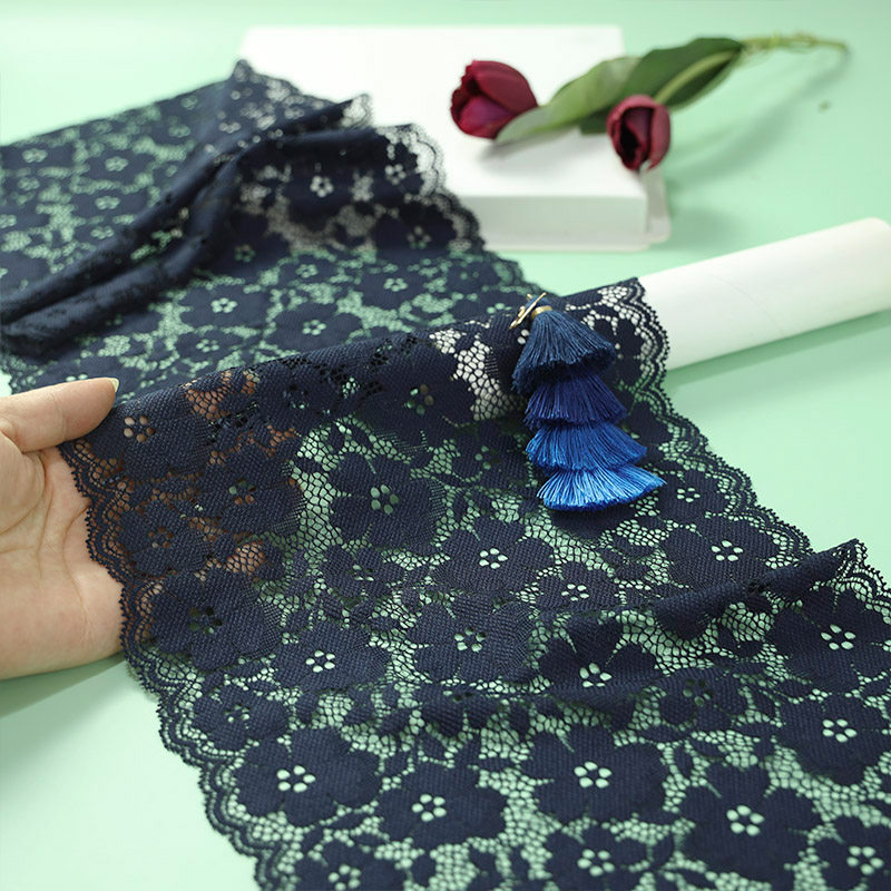 进口藏青色蕾丝花边辅料衣服下摆布料装饰弹力裙边20厘米宽蓝色|msdalam kategori rumah Fabrik, bahan-bahan jahitan DIY, alat dan produk siap, Aksesori jahit DIY/aksesori/aksesori, Lace - dari Buy2taobao.com untuk memberikan perkhidmatan ejen Taobao profesional membeli