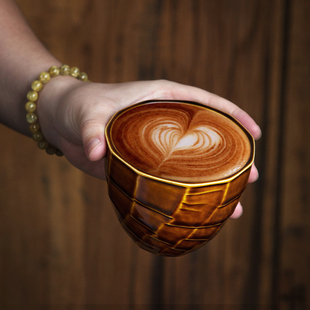 日式陶瓷咖啡拉花杯dirty创意个性ins风杯子拿铁澳白猪口杯280ml