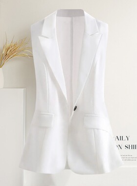 7307轻奢高档夏季薄款西装马甲女时尚外套2026新款小西服坎肩背心