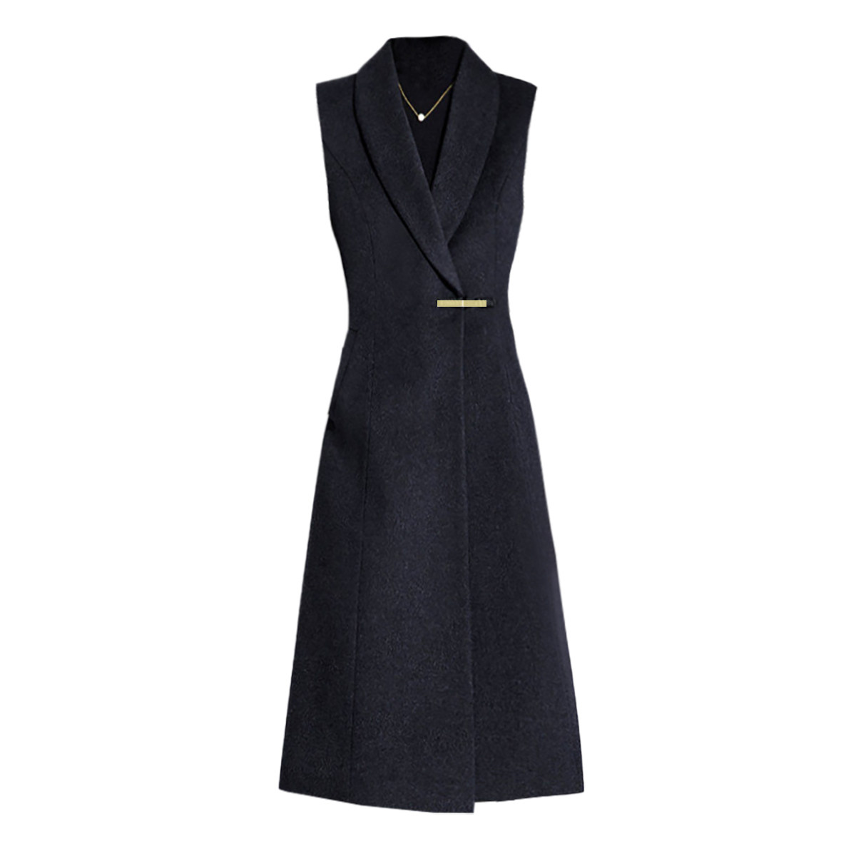 7977高档羊毛马甲裙西装领女长款气质无袖通勤风知性优雅外套,女装/女士精品,马夹,淘宝优惠券,粉丝福利购,淘宝优惠卷