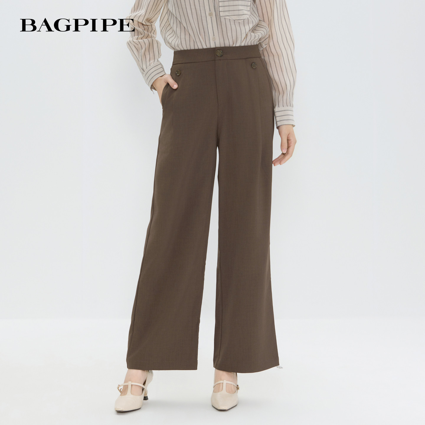 风笛2026春季新款老钱风裤子女休闲通勤西装裤美拉德直筒阔腿裤,女装/女士精品,休闲裤,淘宝优惠券,粉丝福利购,淘宝优惠卷