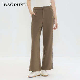 风笛2026春季新款高腰显瘦休闲裤女柔软舒适百搭运动风直筒长裤
