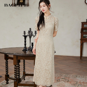 国风蕾丝旗袍连衣裙女 气质优雅设计感改良新中式 风笛2025夏季 新款