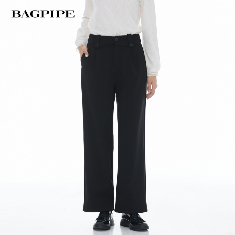风笛2024年冬季新款西装阔腿裤