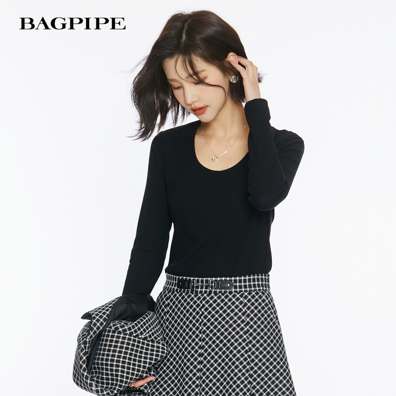 风笛2024秋季新款打底打底衫