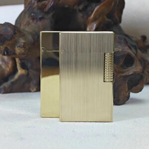 好运达黄铜纯铜朗声侧滑叮音钢音砂轮煤油打火机复古收藏可定制