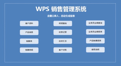 销售管理系统-（含窗口录入，自动生成报表）Excel表格模板