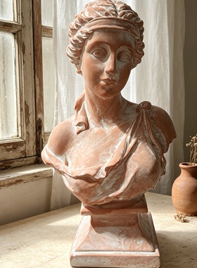 户外阳台复古仿陶瓷女神雕塑