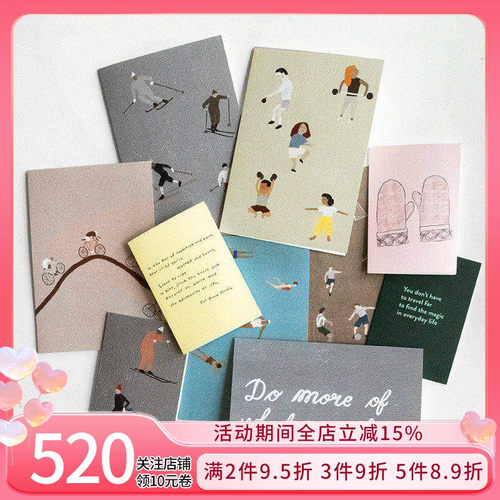 贺卡插画家明信片北欧设计 Fine Little Day 贺卡 百洁布