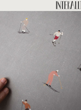 「官方授权」纹理超棒~Skiers滑雪进口装饰画芯Fine Little Day