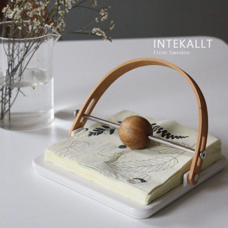 瑞典进口设计师纸巾架侘寂极简