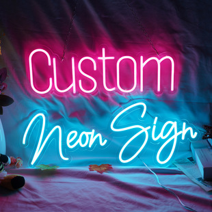 sign英文发光字商场装 饰灯外贸电商 neon 字母霓虹灯招牌Custom