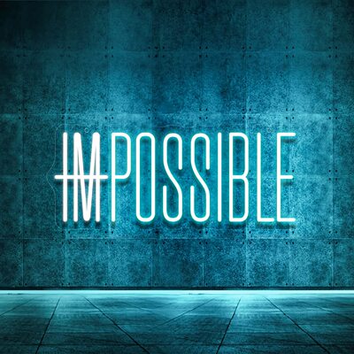 跨境爆款LED霓虹灯室内室外装饰霓虹灯I’m Possible字母霓虹灯