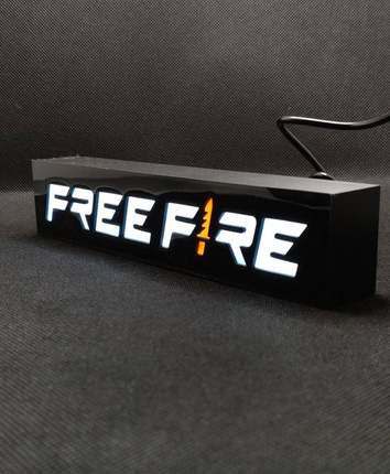 亚马逊 Free Fire 创意灯箱夜灯游戏周边led灯气氛灯家居装饰