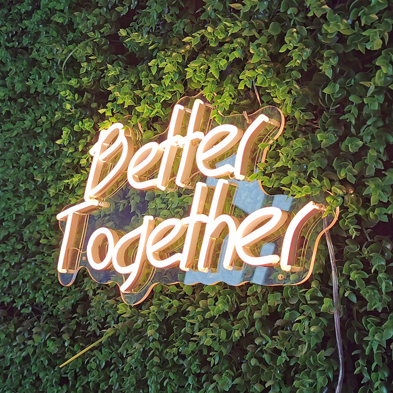 LED霓虹灯better together、will you marry me?婚礼表白创意灯