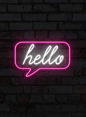 厂家直销insled霓虹灯hello云彩彩虹直播造型装饰灯灯牌挂饰